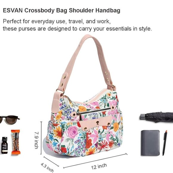 Women's Crossbody Bag – Stylish Handbag Purses with 2 Detachable Straps for Vers - Picture 2 of 7